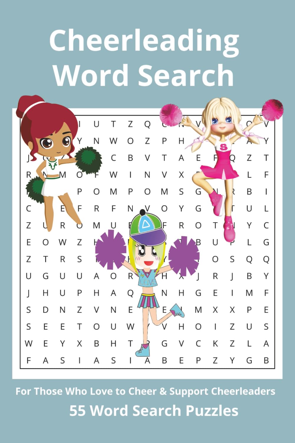Cheerleading Word Search Puzzles: Competition Cheerleading | Stunts Pom Poms | Fun for the Family