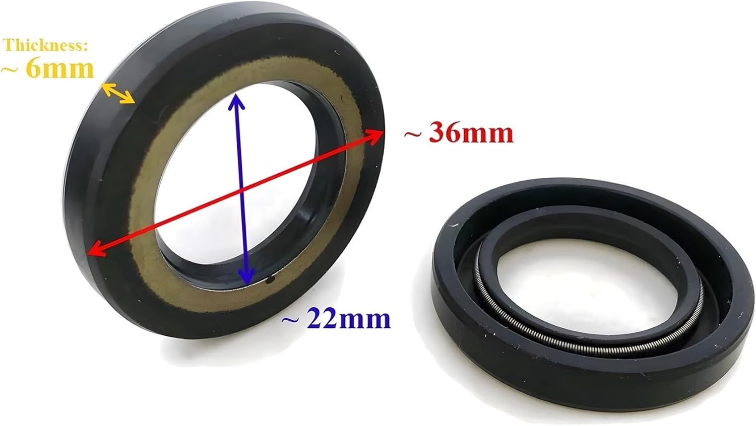 2Pcs Oil Seal Suitable for 25HP 30HP 40HP 1988 1989 Engine 26-83406M 26-854017 82233M 83406M Replacement 18-0296 26-82233M