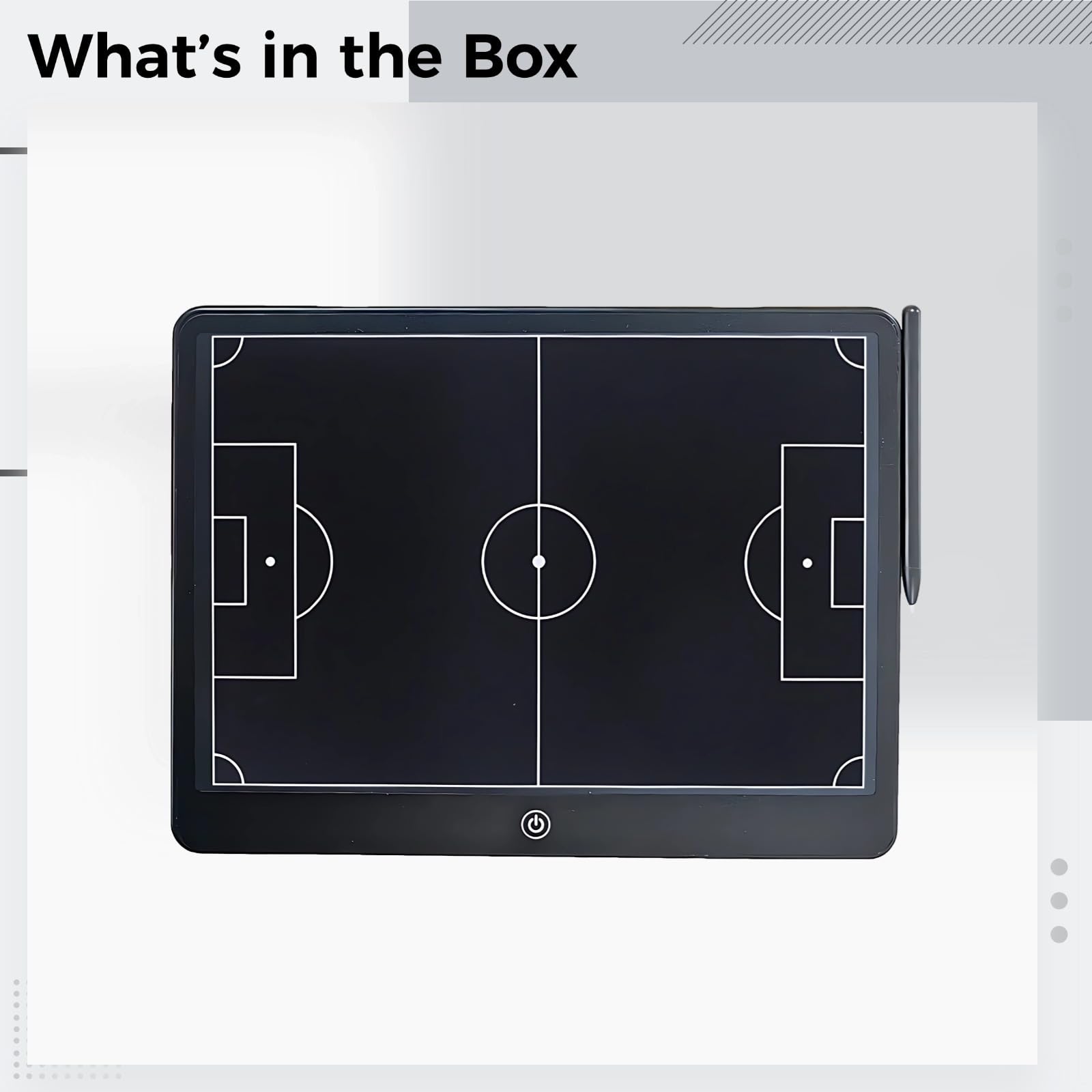 Lcd Soccer Ing Board - Tavola da calcio elettronica, tavoletta da scrittura per allenamento con schermo trasparente a un pulsante, 35 x 23 x 0,8 cm