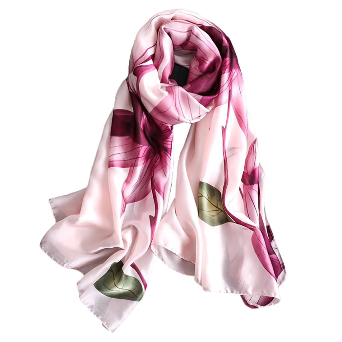 Foulard Femme Brodé De Fleurs Foulard En Soie Elégant Design Rétro