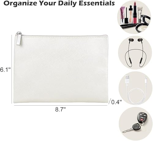 Miniatura 8 de kamumanni Juego de 2 bolsas de maquillaje, pequeña bolsa de maquillaje con cremallera, bolsa de cosméticos portátil para viajes, bolsa de belleza de