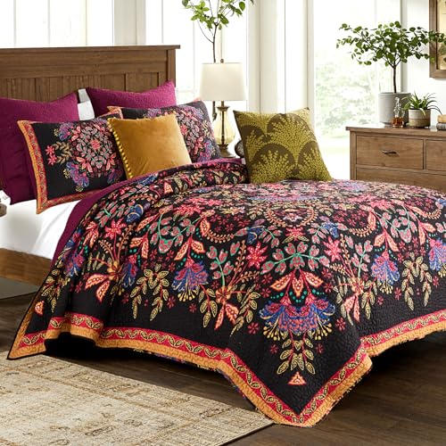Greenland Home Fashions Jessa Vintage Boho Collection Quilt Set 3-Piece Full/Queen