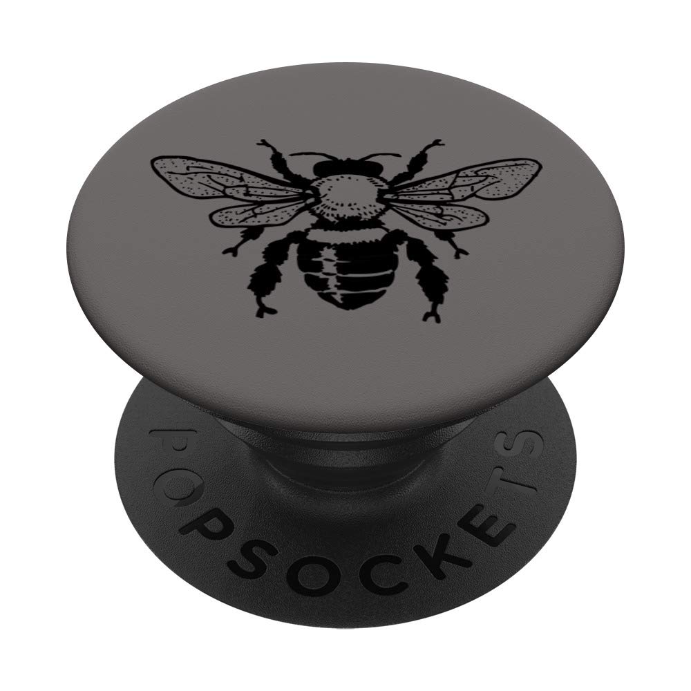 Black Bee Honeybee Gray PopSockets Adhesive PopGrip