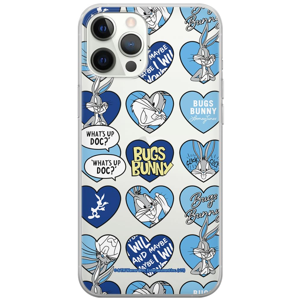 ERT GROUP mobile phone case for Iphone 12/12 PRO original and officially Licensed Looney Tunes pattern Bugs 021 optimally adapted to the shape of the mobile phone, partially transparent