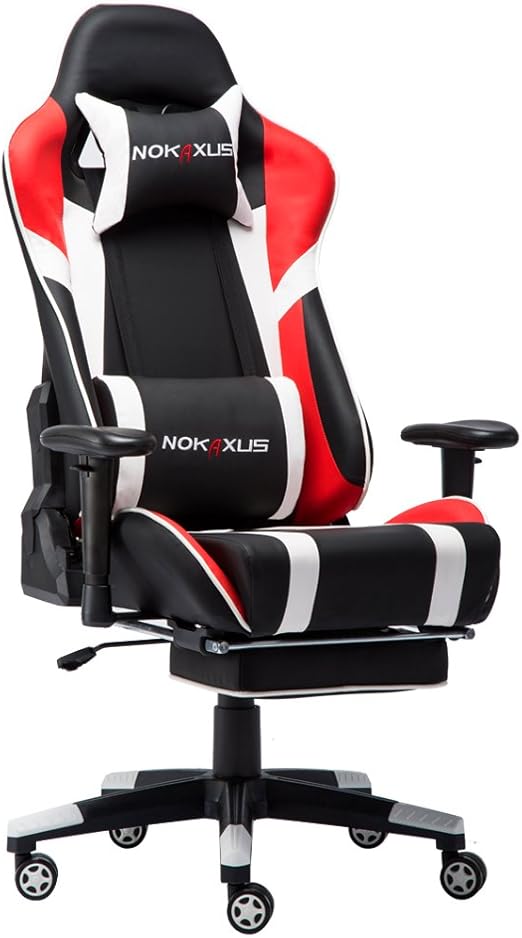 NOKAXUS Gaming Chair Large Size Highback Ergonomic Racing Seat with