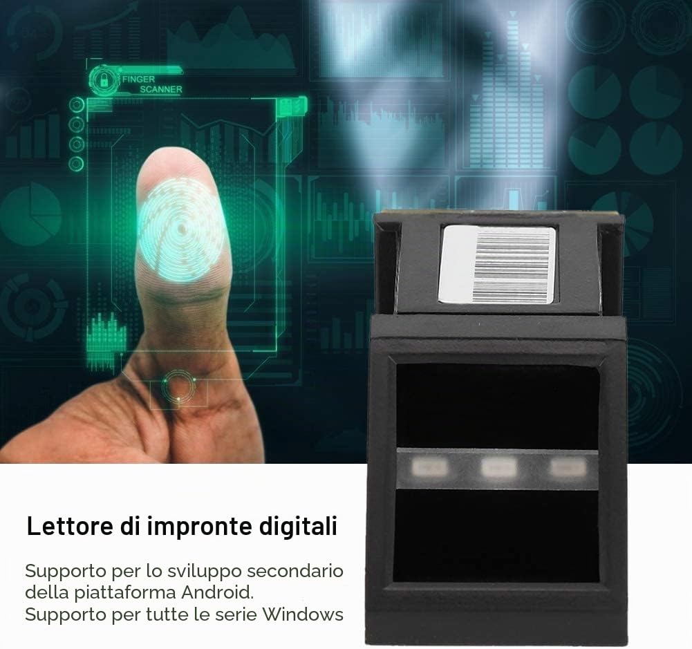 Zunate Lettore di Impronte digitali, Lettore di Impronte digitali biometrico USB, Lettore di Impronte digitali per PC, per/per Piattaforma