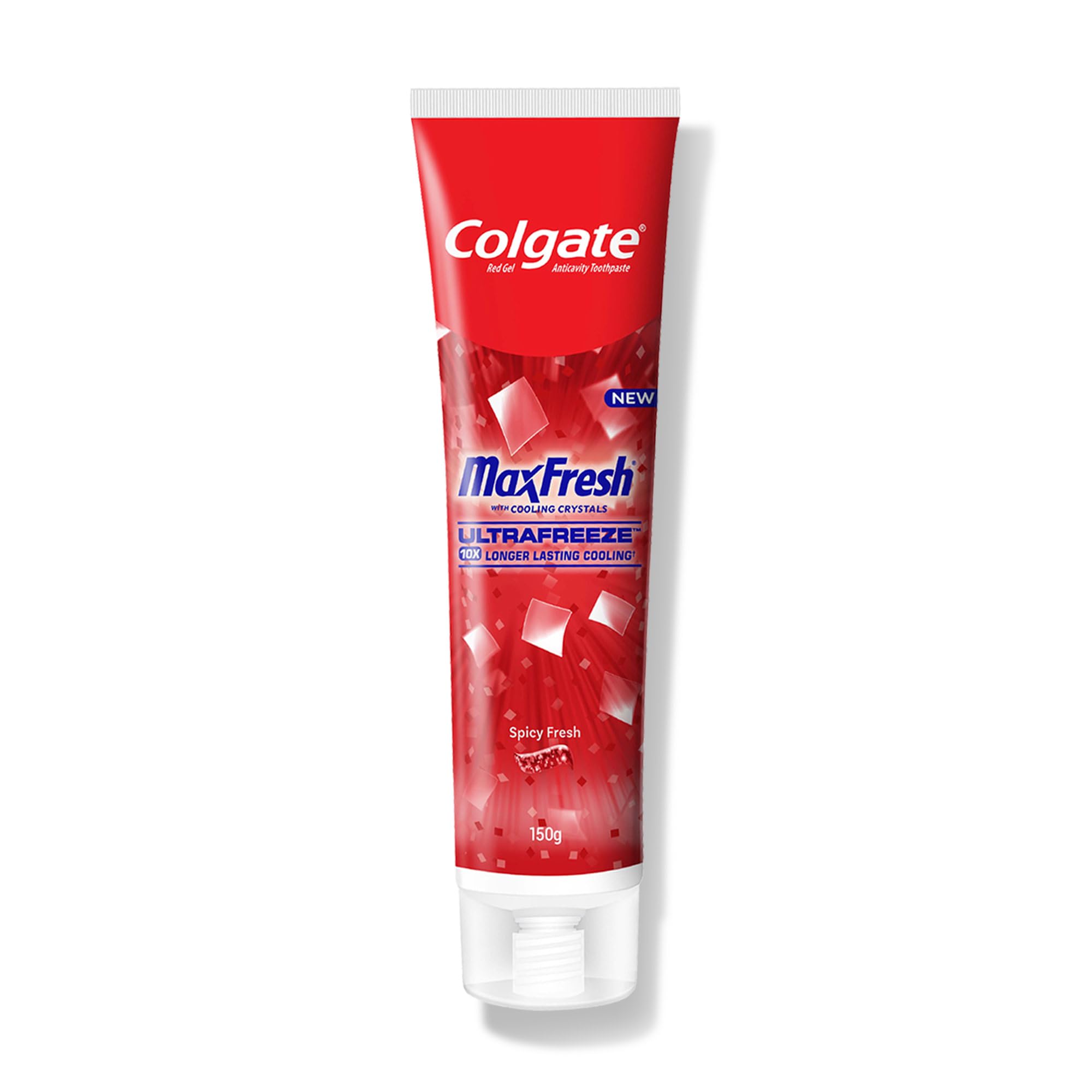 Colgate MaxFresh Bad Breath Treatment Toothpaste, Red Gel Paste with Menthol for Super Fresh Breath, 150g (Spicy Fresh)
