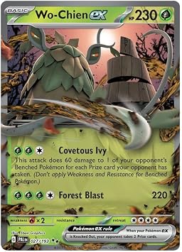 Wo-Chien ex 027/193 Rare Double Pokemon Card SV2 Paldea Evolved + 1x TitanCards  Toploader
