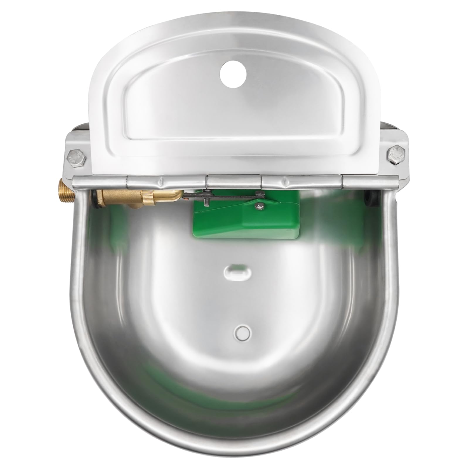 Bebedero para Caballos Automático de Acero Inoxidable, válvula de latón de 1/2 ",Cuenco para Beber con válvula de Flotador Ajustable para Caballo,Vaca, Cabra,Oveja Bebedero