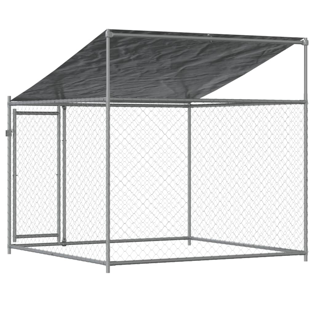 Festnight Perrera de Exterior con Toldo Gallinero de Exterior Grande Jaula para Perros con Cerradura Caseta para Perros Mascotas Animales Perro Grande Exterior 2 x 2 x 2 m