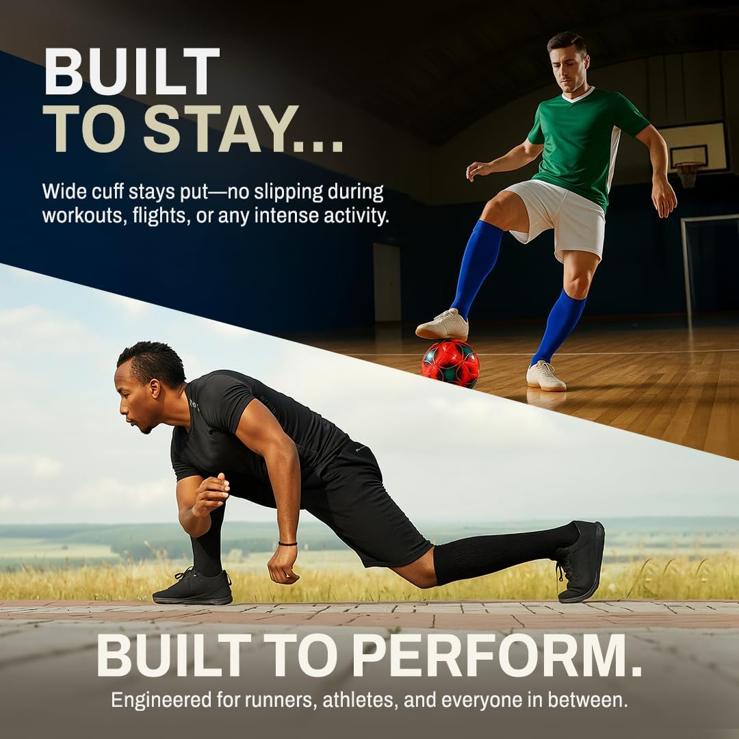 PRO Compression Running Marathon Socks - Calf-Length Travel and Sports Compression Socks for Foot and Ankle Support, Unisex - Image 9