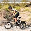 bluebiko 1000W Folding Electric Bike, 48V 20AH Large Removable Battery E Bike, 30+MPH, 80 Miles Max Range, 20" Fat Tire EBike for Adults, Adult Electric Bicycles for Commute Beach Snow,Dark Green #5
