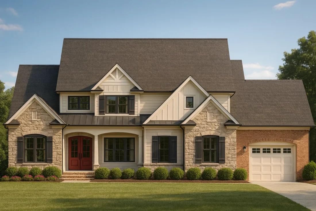 16-1025 HOUSE PLAN - Traditional Craftsman Home Plan - 4-Bed, 3.5-Bath, 3,100 SF