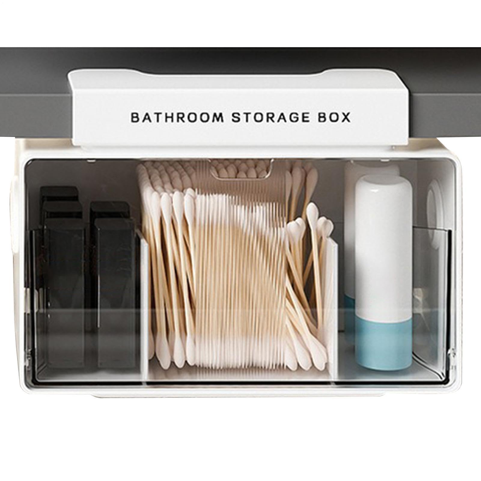 Organizador de baño transparente y extraíble para lavabo