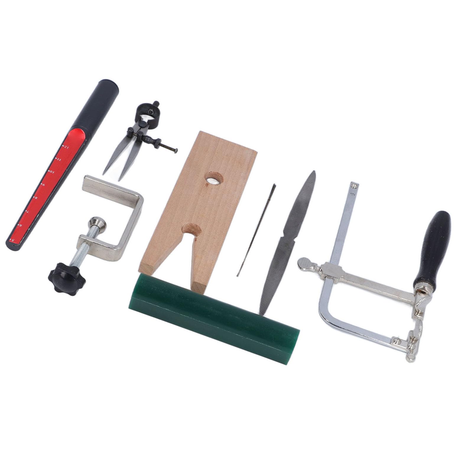 Fabater Juego de Herramientas de Fundición de Anillos, Kit Multifuncional de Anillos de Cera para Joyería para el Hogar y Tiendas, Herramienta para Tallar Cera de de Joyeros con Marco de Sierra, 12