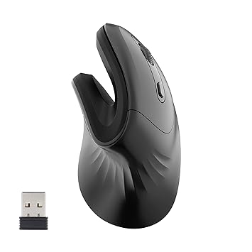 Ergonomic Compute Mouse?Vertical Wireless Mouse Quiet Clicks 800/1200 /1600 DPI, Computer Mice with USB Receiver Compatible with Laptop, PC, Computer, Desktop, Windows, Mac OS