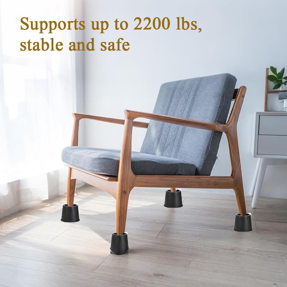 Elevadores de muebles de plástico resistente 10 cm, redondos, para cama, sofá, escritorio, silla