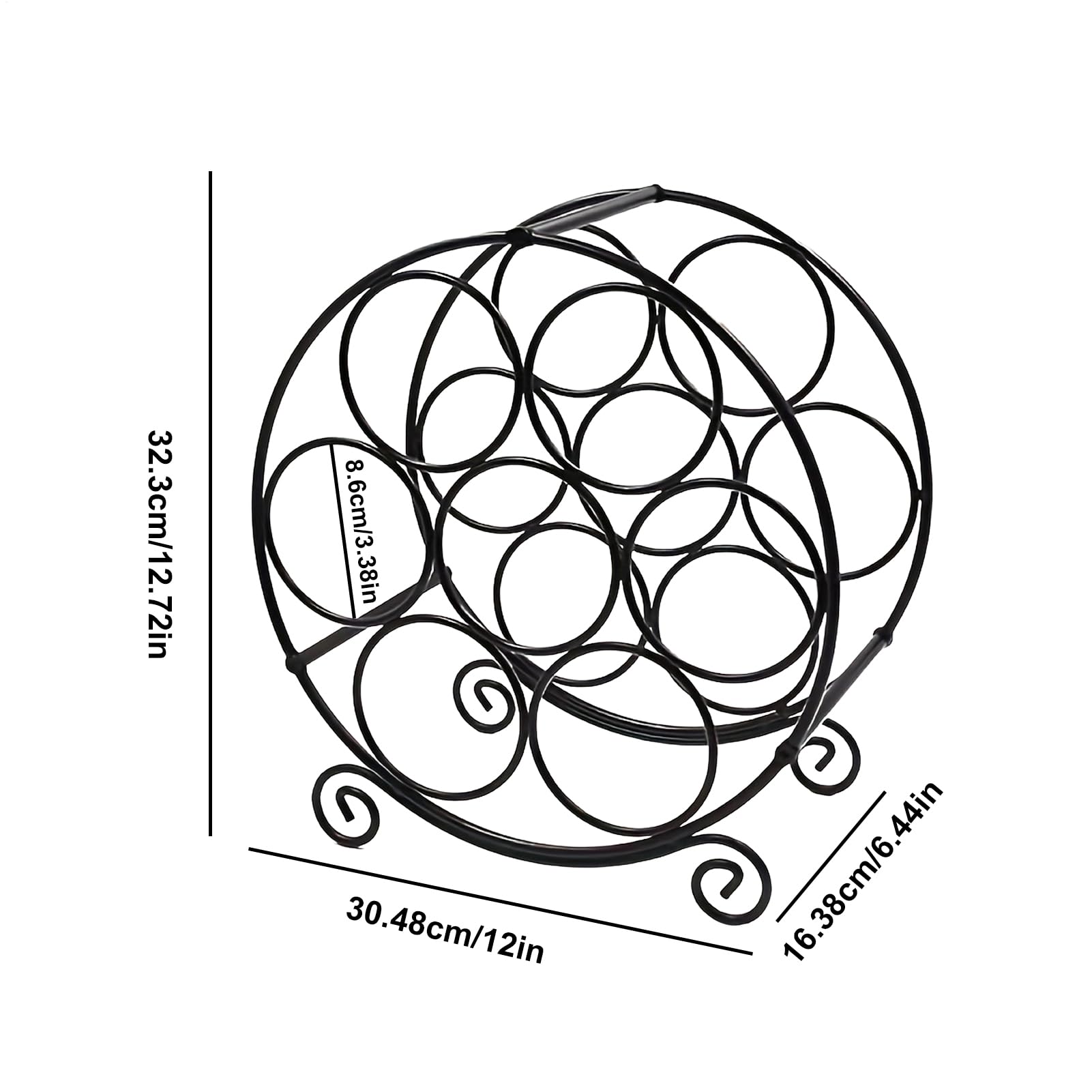 Soporte para Botellas de Vino Estantería Metálica de Acero con Capacidad