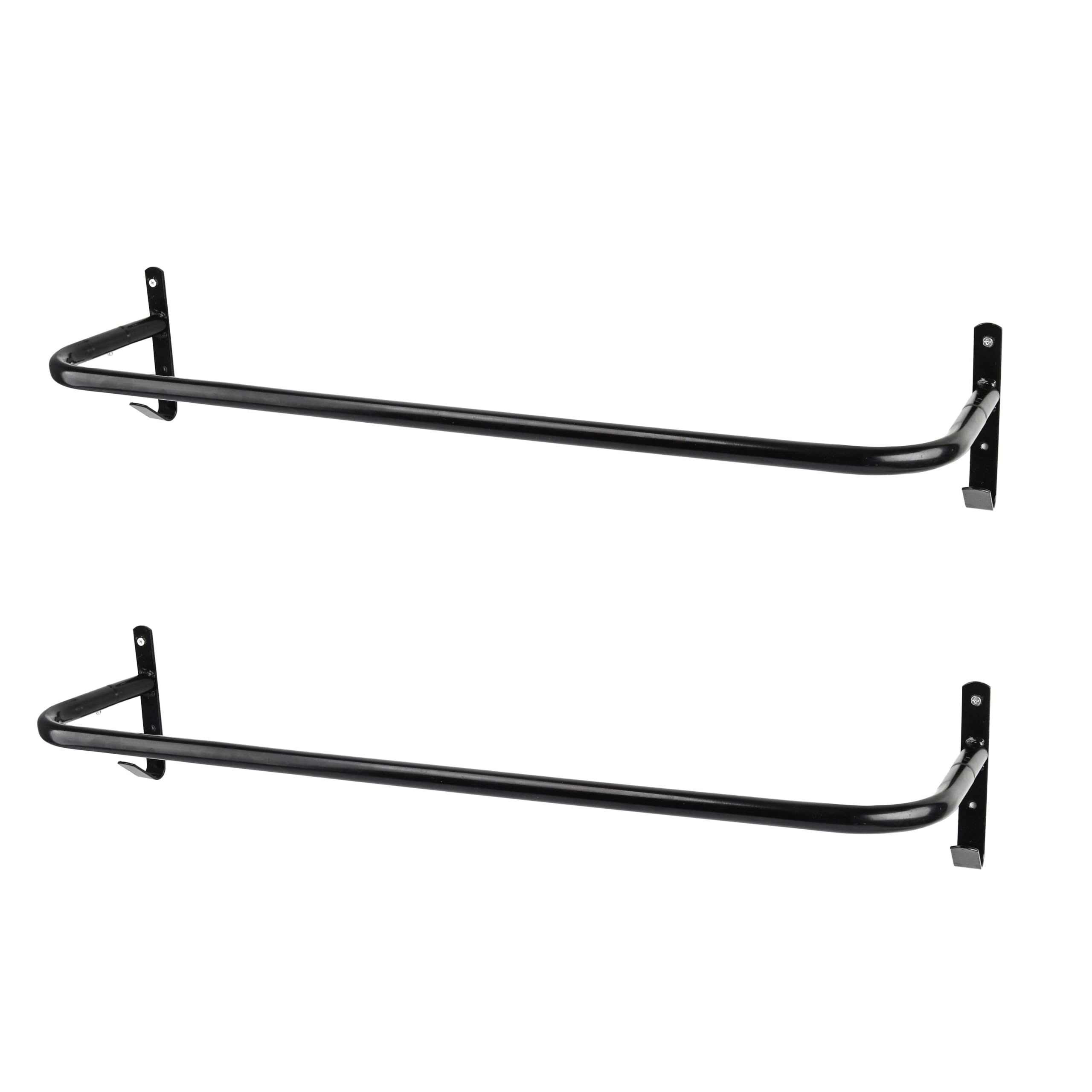 2Pcs Blanket Rack with Bridle Hooks,Wall Mounted Removable Horse Blanket Bar for Hanging Horse Blankets Pads Saddle Blankets,34 Inch