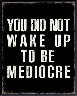 YELLOWBIRD ART & DESIGN Motivational poster 8x10 - Black Rustic Motivation Inspirational Quotes Wall Art - Inspiration Positive Quotes Wall Decor - Office Artwork for Men Entrepreneur Gym Decor