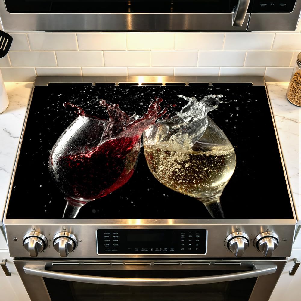Wine Stove Top Cover for Electric Stove, 28.4 x 20.5 in