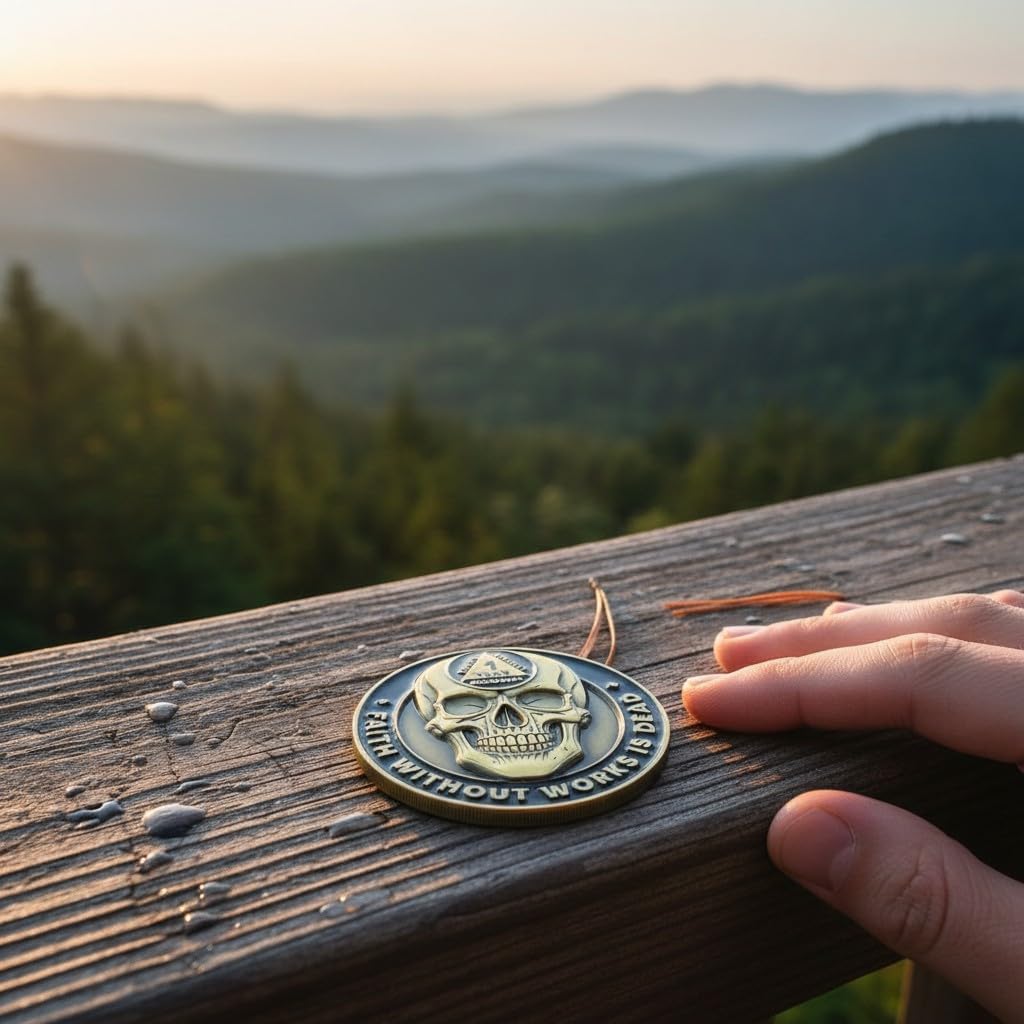 1 Year Skull Sobriety Coin- Sobriety Anniversary- AA Coins and Medallions- Unique Sobriety Gift- AA Milestone Coin- Sobriety Chips and Sobriety Coins