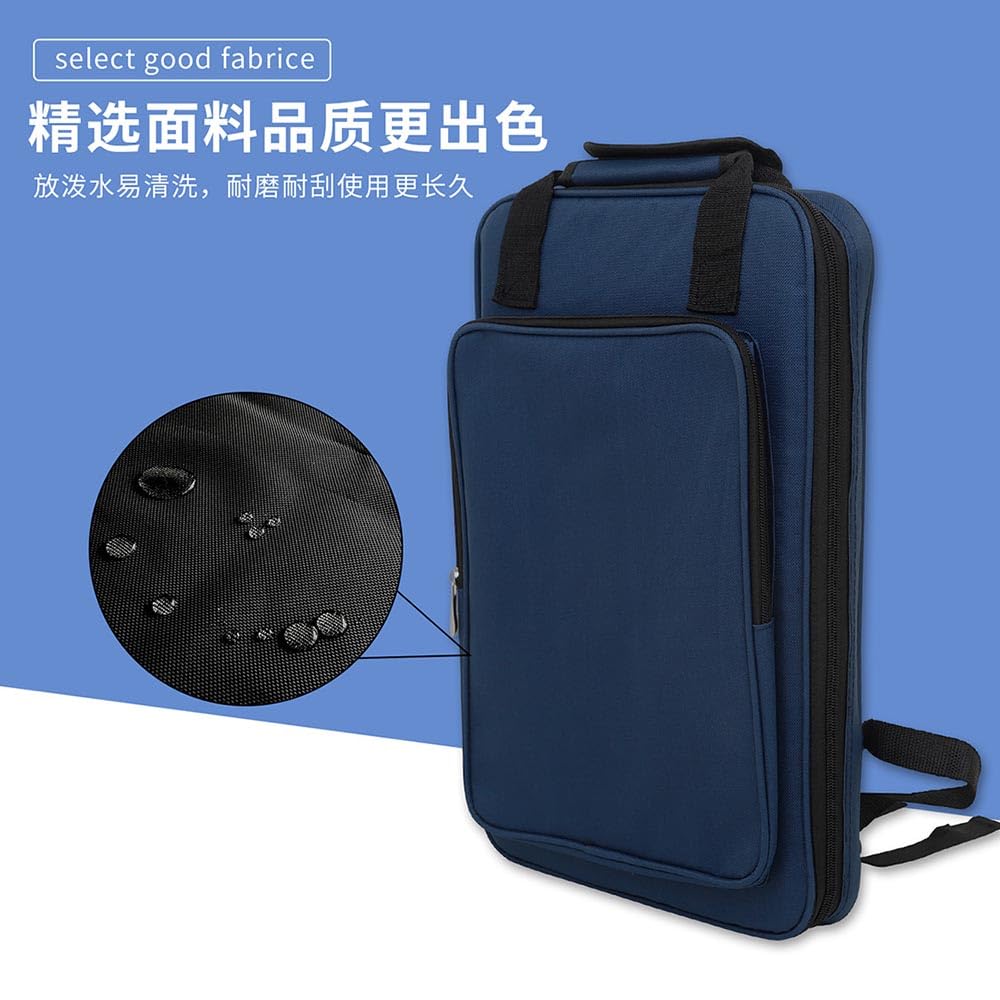 Bolsa para baquetas de batería con soporte grueso de gran capacidad, tela Oxford gruesa y portátil, bolsa de almacenamiento para baquetas (negro)