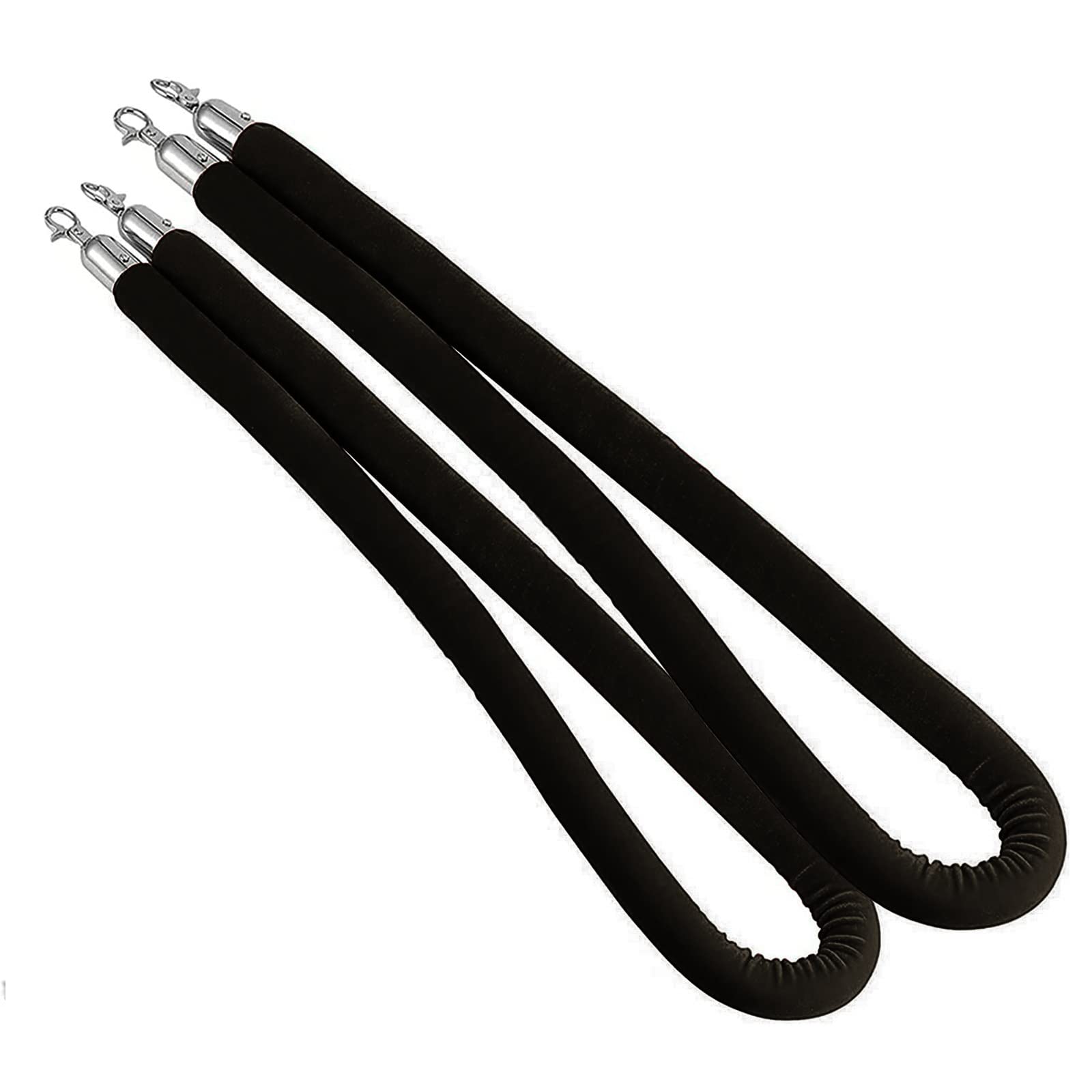 AUNANGLJSCS Rope barriers, Rope Divider,Hanging Crowd Control, Long Barrier VIP Stanchion, for Red Carpet Events Themed Party(Black,1.2m/47inch/4ft)