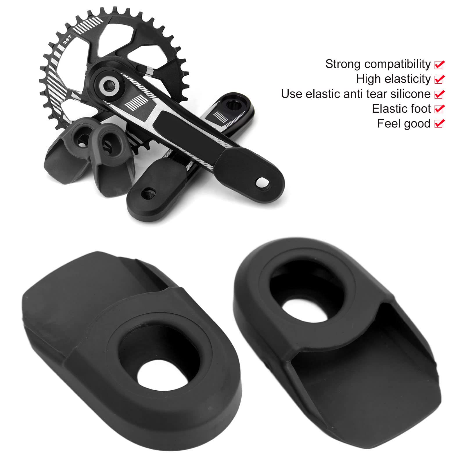 1 Paio di Protezioni per Pedivelle da Bici Guarnitura in Silicone Copertura Protettiva per Guarnitura Shell Case Parti di Biciclette per La Maggior Parte delle Bici da Strada Mountain Bike