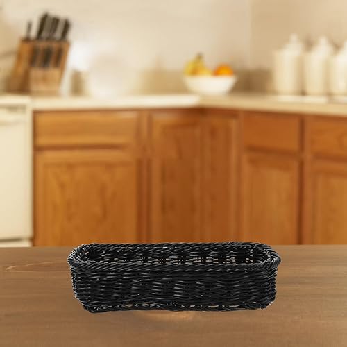 Miniatura 6 de Hemoton 2 cestas de almacenamiento tejidas para cubiertos y tarros de especias, organizador doméstico para cocina y mesa, cestas tejidas multiusos