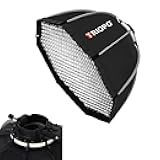 Triopo KX90 Soft Box 35.4in/90cm Softbox with Honeycomb Grid, Octagon Umbrella Photography Softbox for Godox V1 V1Pro AD200Pro AD200ProII Round Head Flash Speedlite Speedlight Soft Box Light Diffuser