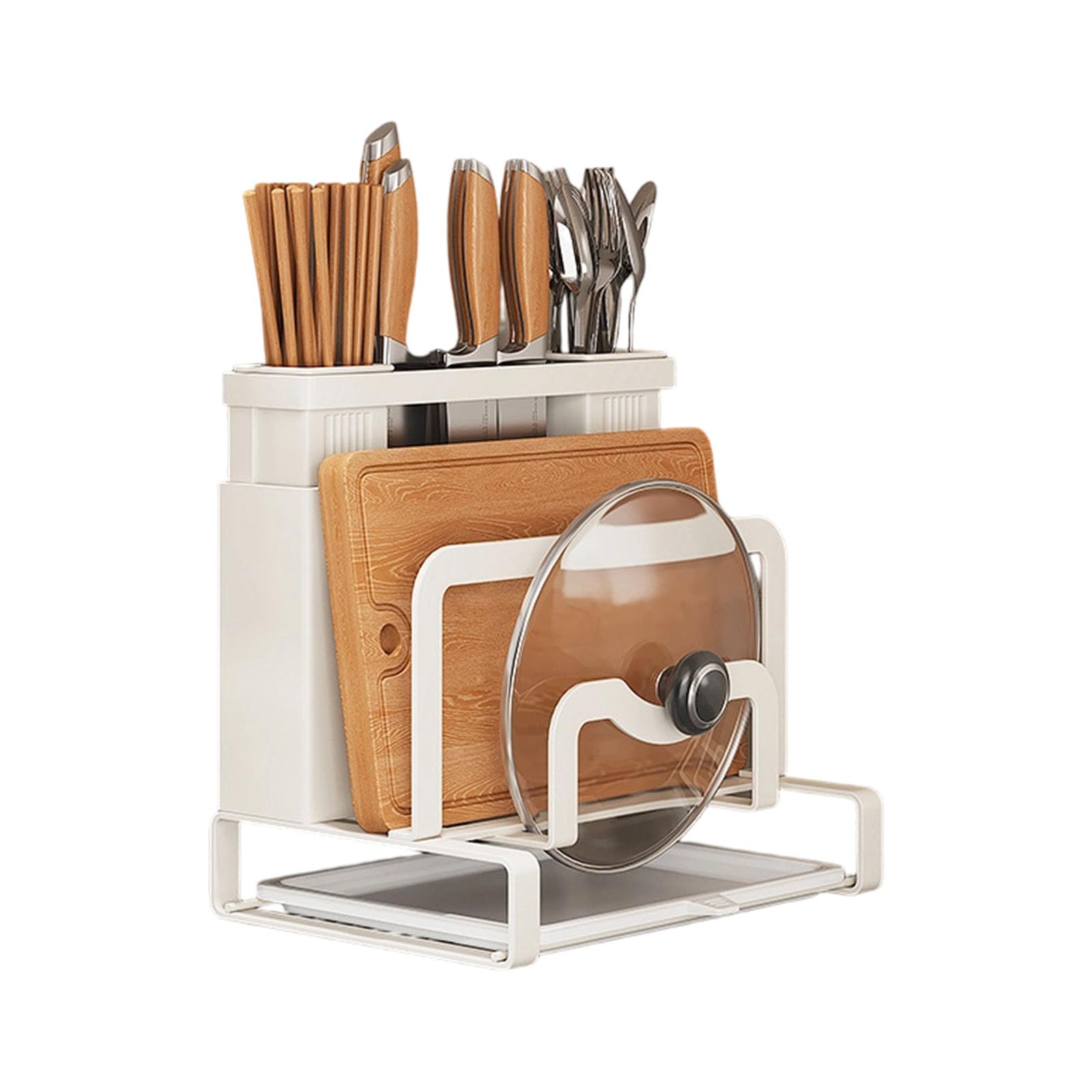 Zxfdsfdbnm Kitchen Storage Solution Carbon Steel Cutter Organizers with Multiple Compartment Design for Efficient Space Usage Wall Mount Cutter Rack