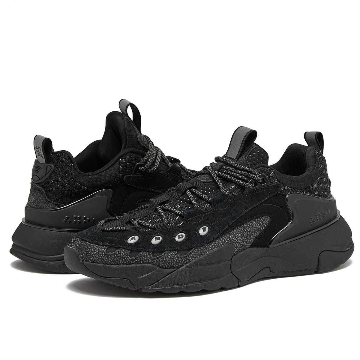 AND1 Marauder Men’s Basketball Shoes, Casual Low Top Basketball Sneakers - Black, 9.5 Medium