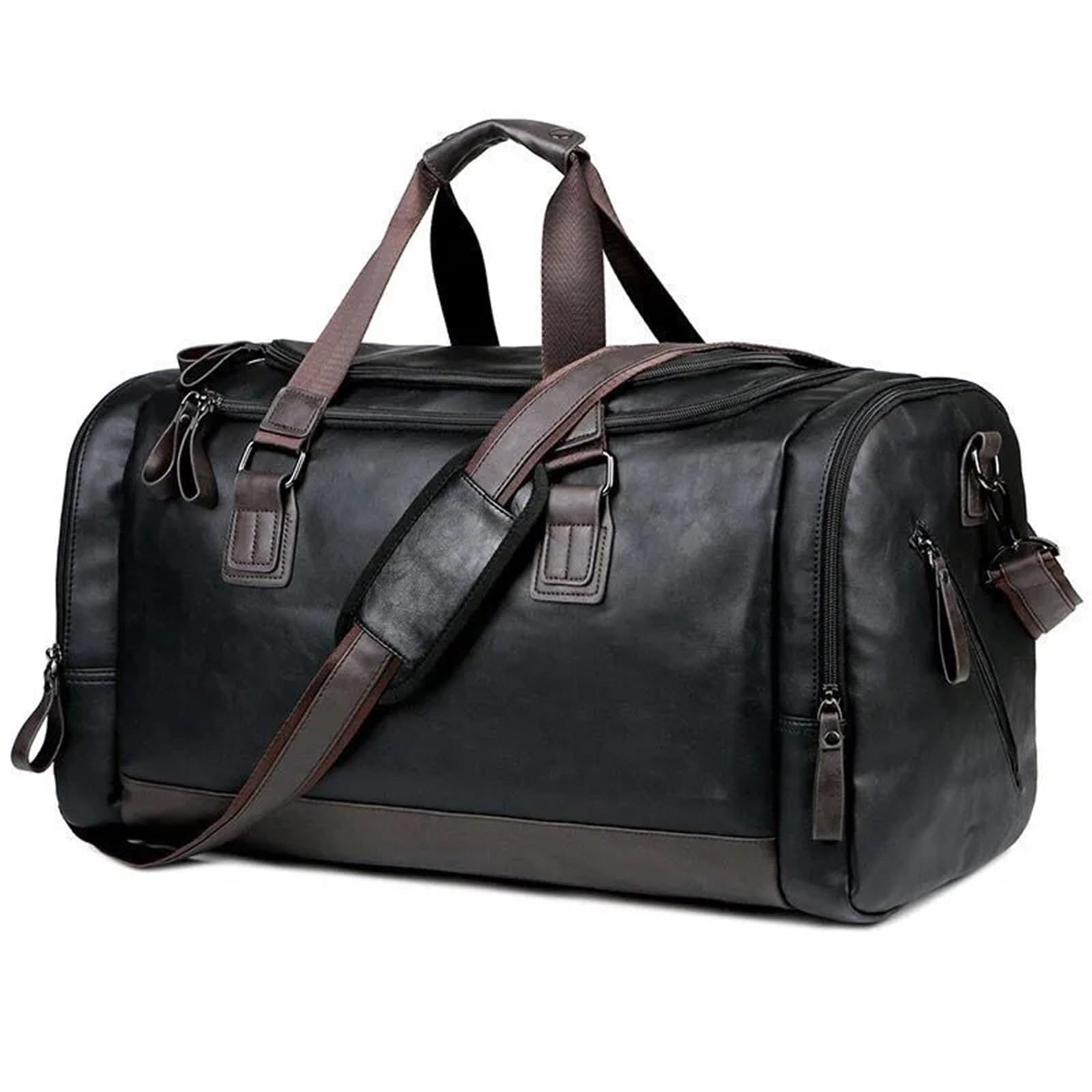 Borsa da Viaggio Borsone da viaggio in vera pelle scamosciata for uomo, grande capacità, borsone palestra for lavoro