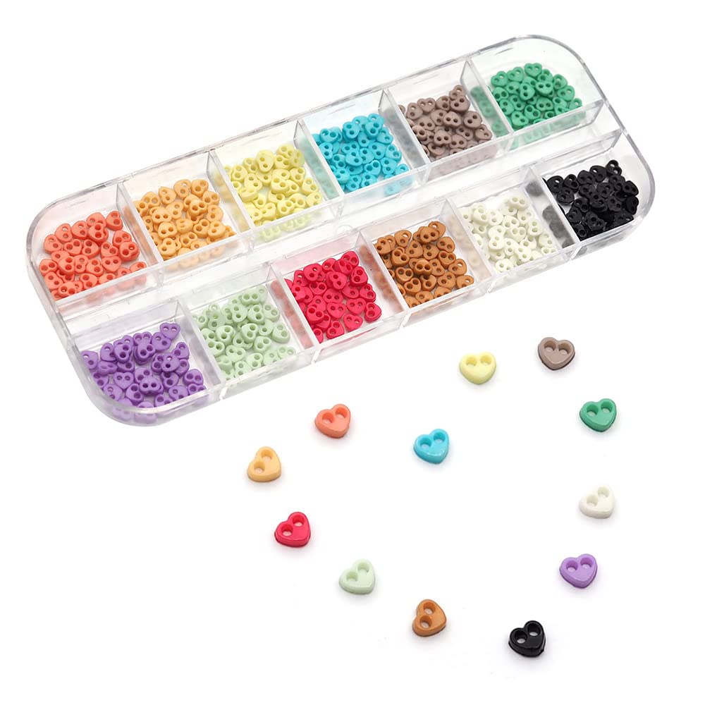 Amazon | sempiterno 300個 超小型ボタン ミニチュア ハート型の