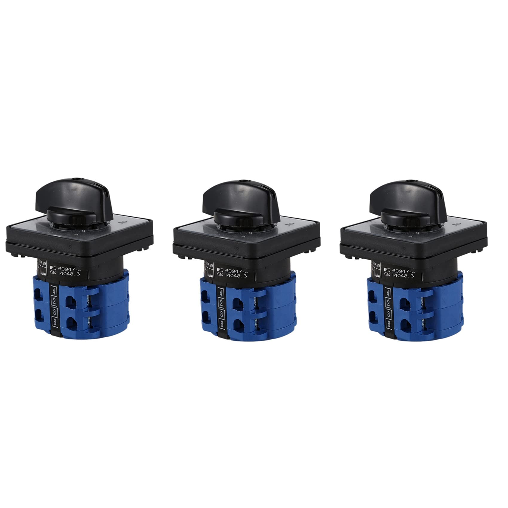 Jnchdghwa As Shown 3X Ac 440V 240V On/Off/On Universal Change Over Rotary Cam Switch