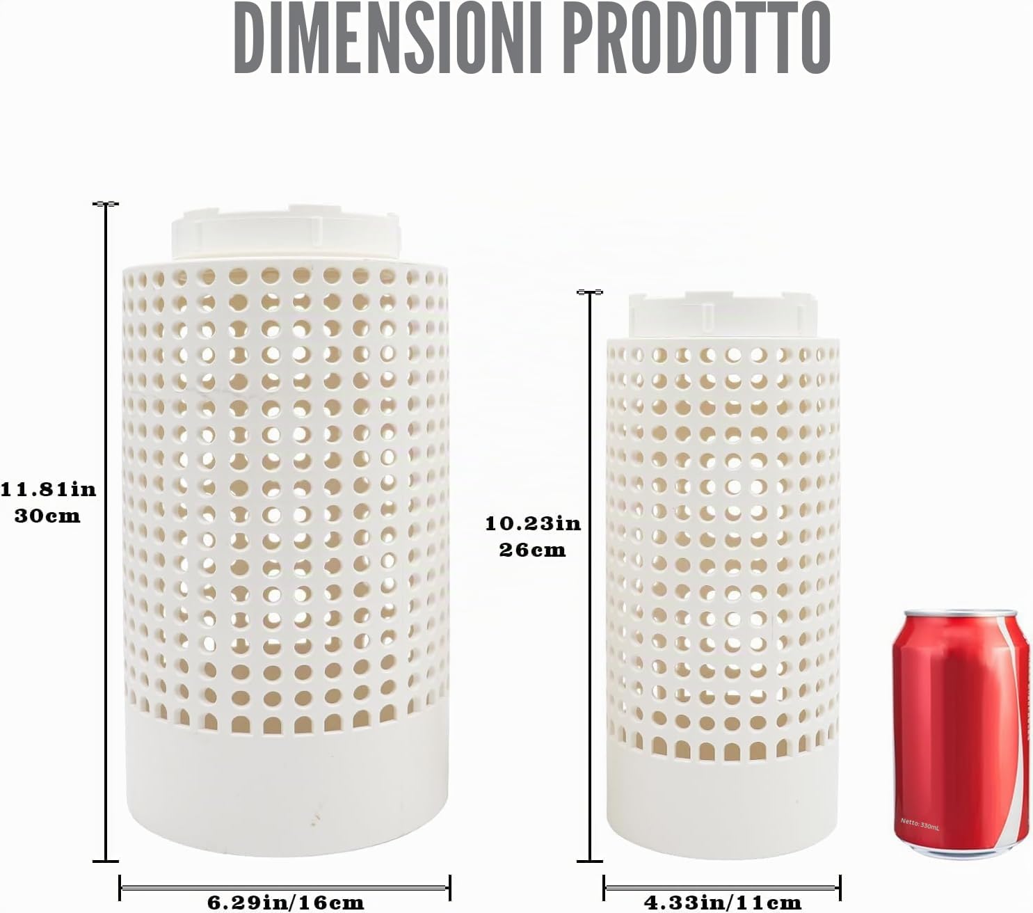 Set 2 Compostiere Interrate da Giardino, Compostiera in Plastica con Coperchio e Fori, Vermicompost per Orto, Serra, Rifiuti Organici e Scarti da Cucina