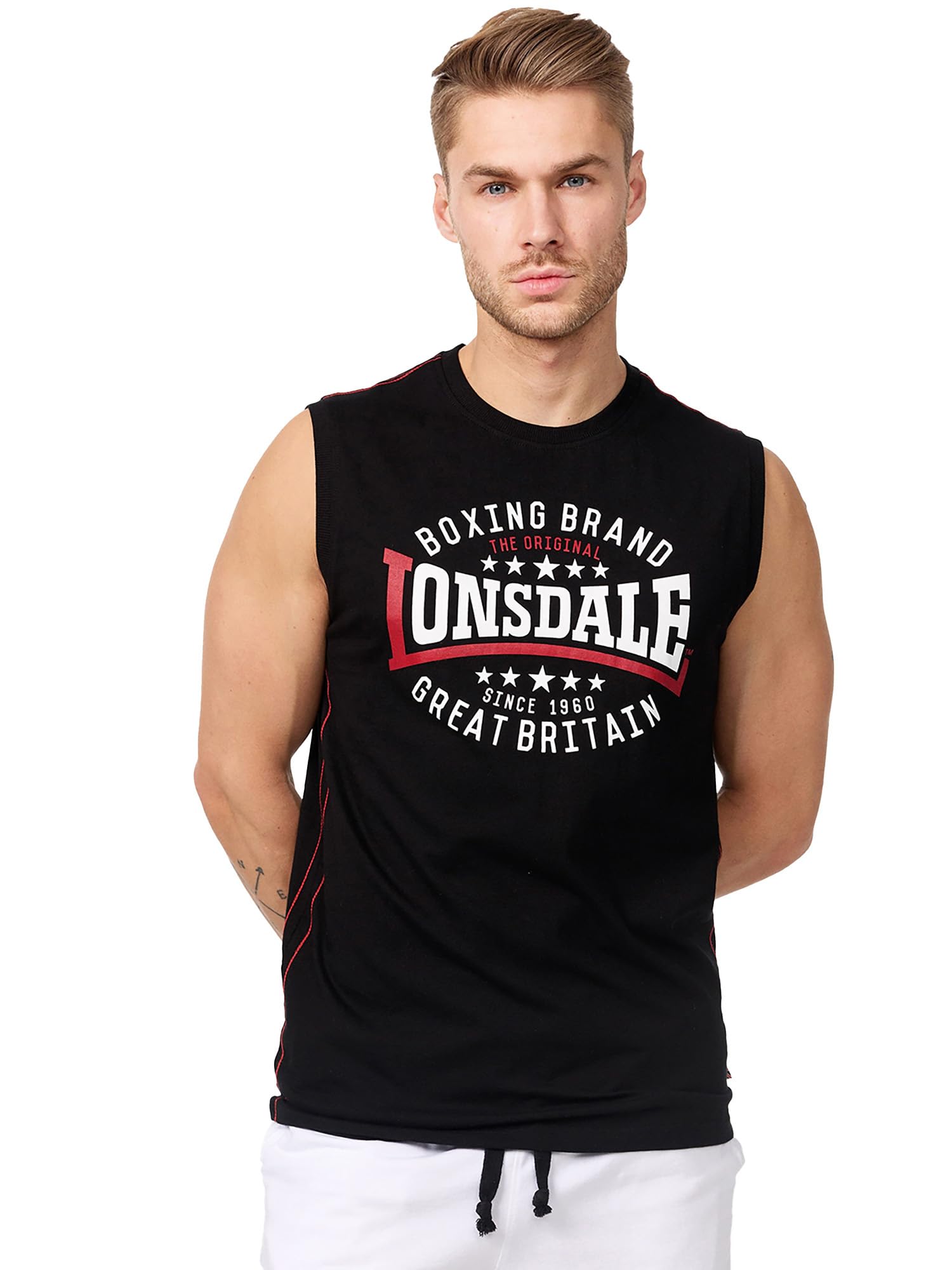 Lonsdale Men's Noir Tank Top St.agnes