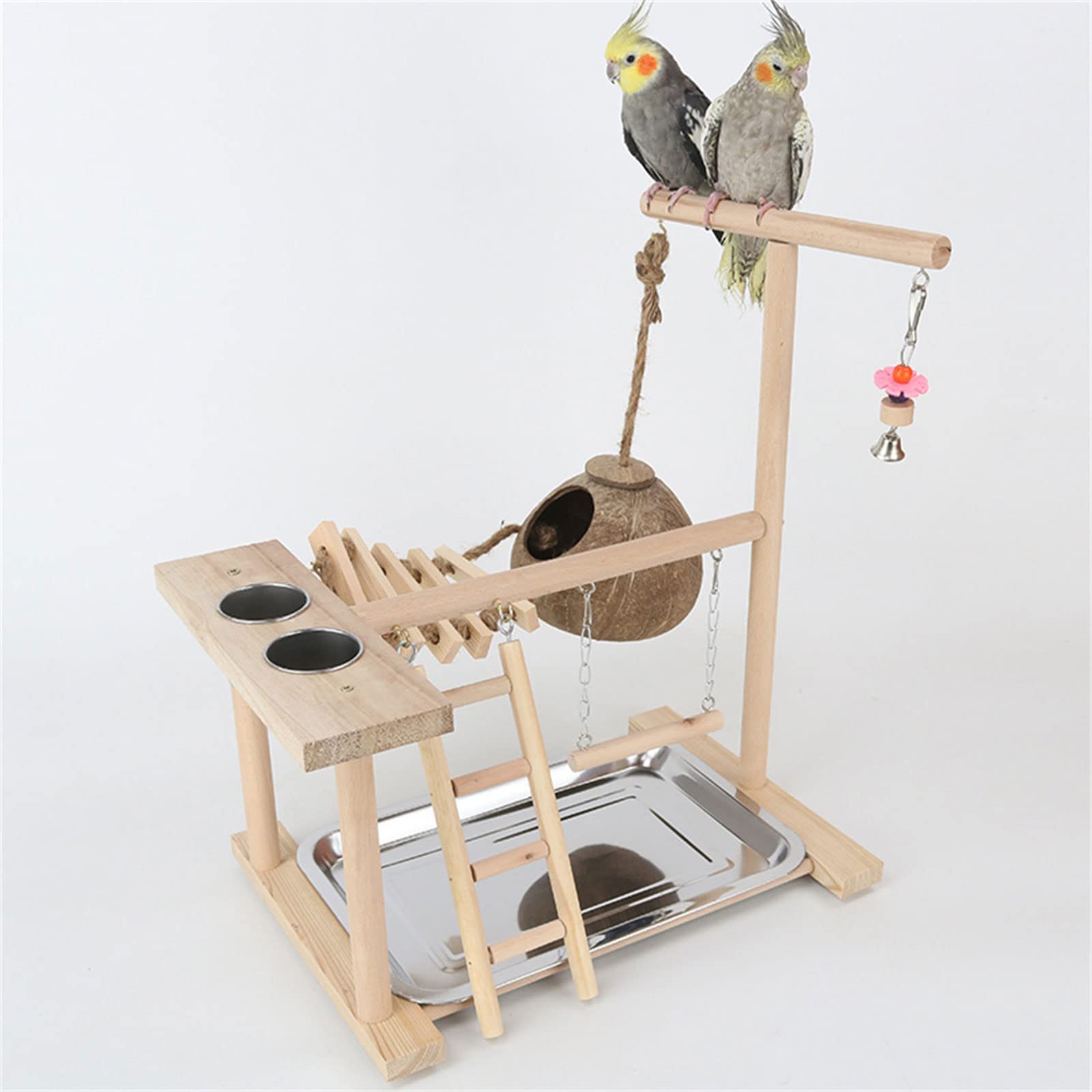 Lovebird Papageien Käfig Barsch Stehen Brücke Nest Schaukel Klettern Holz Ausbildung Leiter Spielzeug Für Vogel Vogel Barsch Stehen Für Käfig