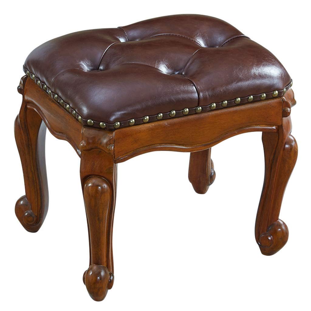 Solid Wood Coffee Table Stool Square Low Stool Living Room Sofa Bench Home Small Bench Change Shoe Bench All Solid Wood Rubber Wood To Create Pu Sitting