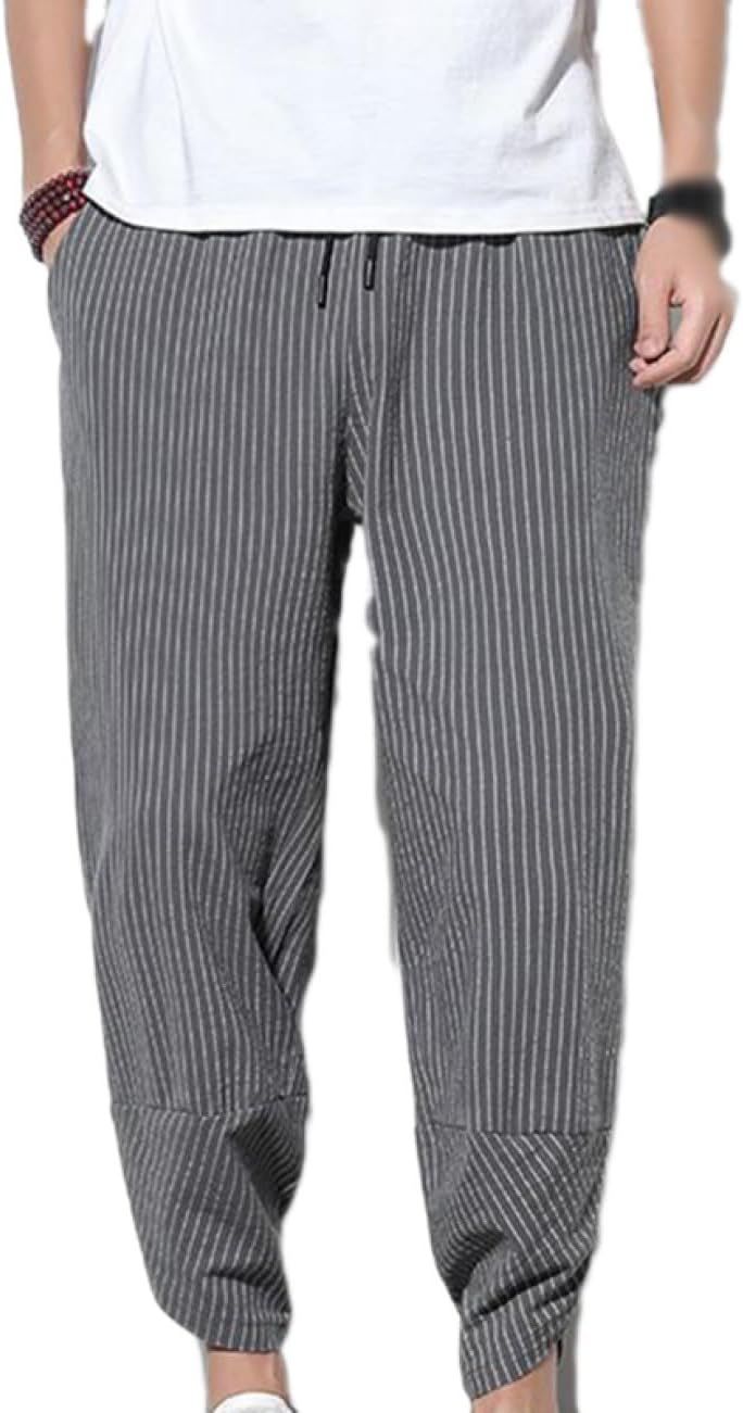 lsjdln] リネンパンツ 九分丈 メンズ 薄手 涼しい 綿麻素材 カジュアル 9分丈 夏物 ボトム イージーパンツ 男性用 ボ 楽天市場】リネンパンツ  九分丈パンツ ワイドパンツ メンズパンツ 薄手 涼しい・亜麻素材・ カジュアルパンツ 9分丈 チノパン 夏物 ボトム イージー ... [lsjdln] クロップドパンツ ワイドパンツ メンズ サルエルパンツ カジュアル メンズズボン ガウチョパンツ 九分丈 ゆったり