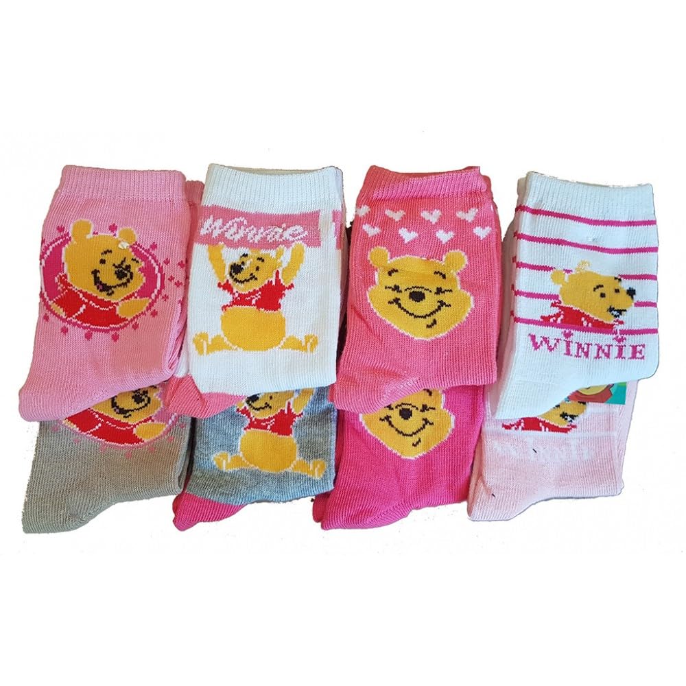 Ozabi Winnie the Pooh Children's Novelty Socks - Assorted Photo Models Depending on Availability - Multi-Coloured - Multicolour - One Size Unique