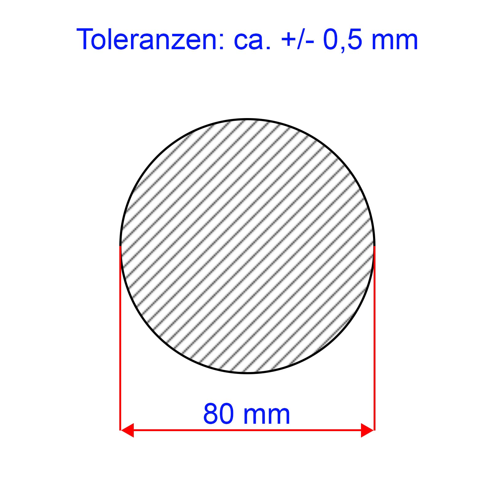 Aluminium Rundmaterial | AlZnMgCu1,5 | Ø 80 mm | Länge: 250 mm +/- 5 mm | hochfest