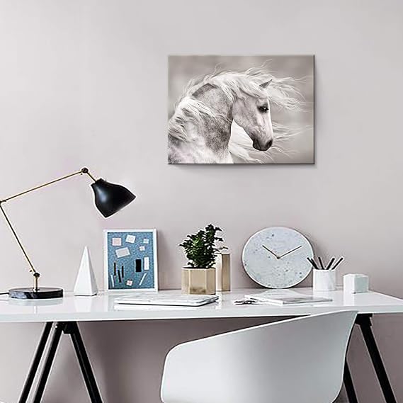 Hardy Gallery Horse Canvas Wall Art Equestrian Decor 16x12 Inch