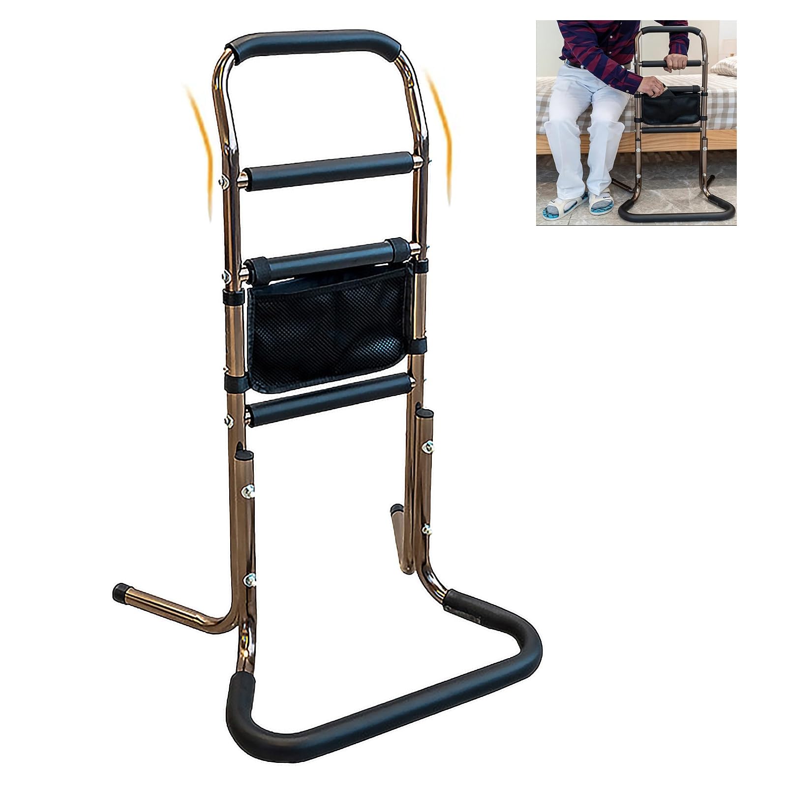 Anciano Sit to Stand Lift Standing Aids Dispositivos, Ayuda Móvil para Ponerse de Pie, Dispositivos portátiles de Asistencia de elevación de Silla con Bolsillo de Almacenamiento