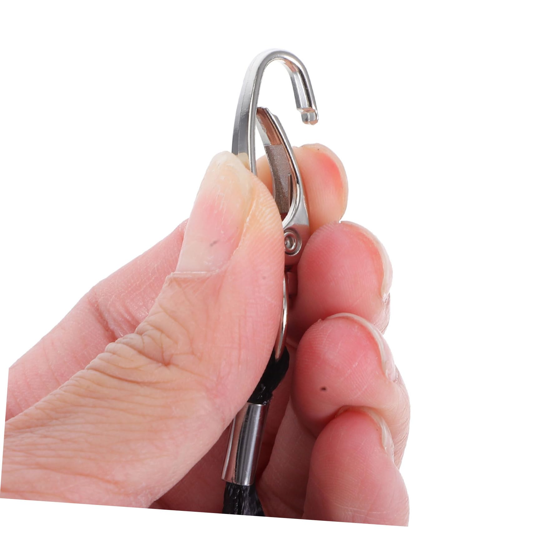 50pezzi Cordino per Badge Identificativo Cordini Neri con Clip Laccetti Piatti da Ufficio Cordino con Gancio Girevole per Tessere Confezione di Cordini per Pass di Lavoro