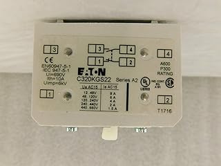 Eaton Cutler-Hammer CHC320KGS22 C-H C320KGS22 AUX CONTACT-1NO&1NC, Black
