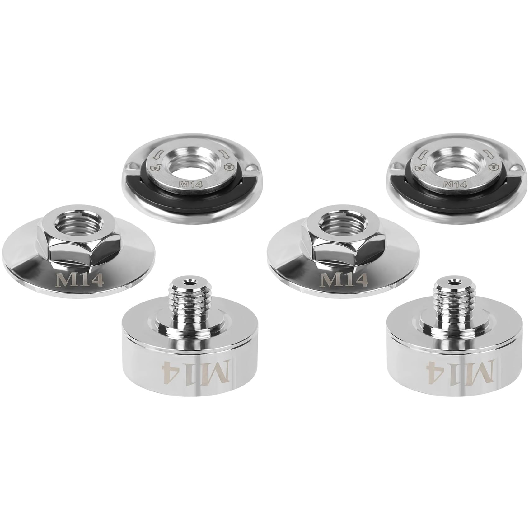 Jnchdghwa Silver 2X X-Lock Adapter, Grinder Adapter Kit To M14 And 5/8Inch Thread, Angle Grinder Adapter For Cutting Discs