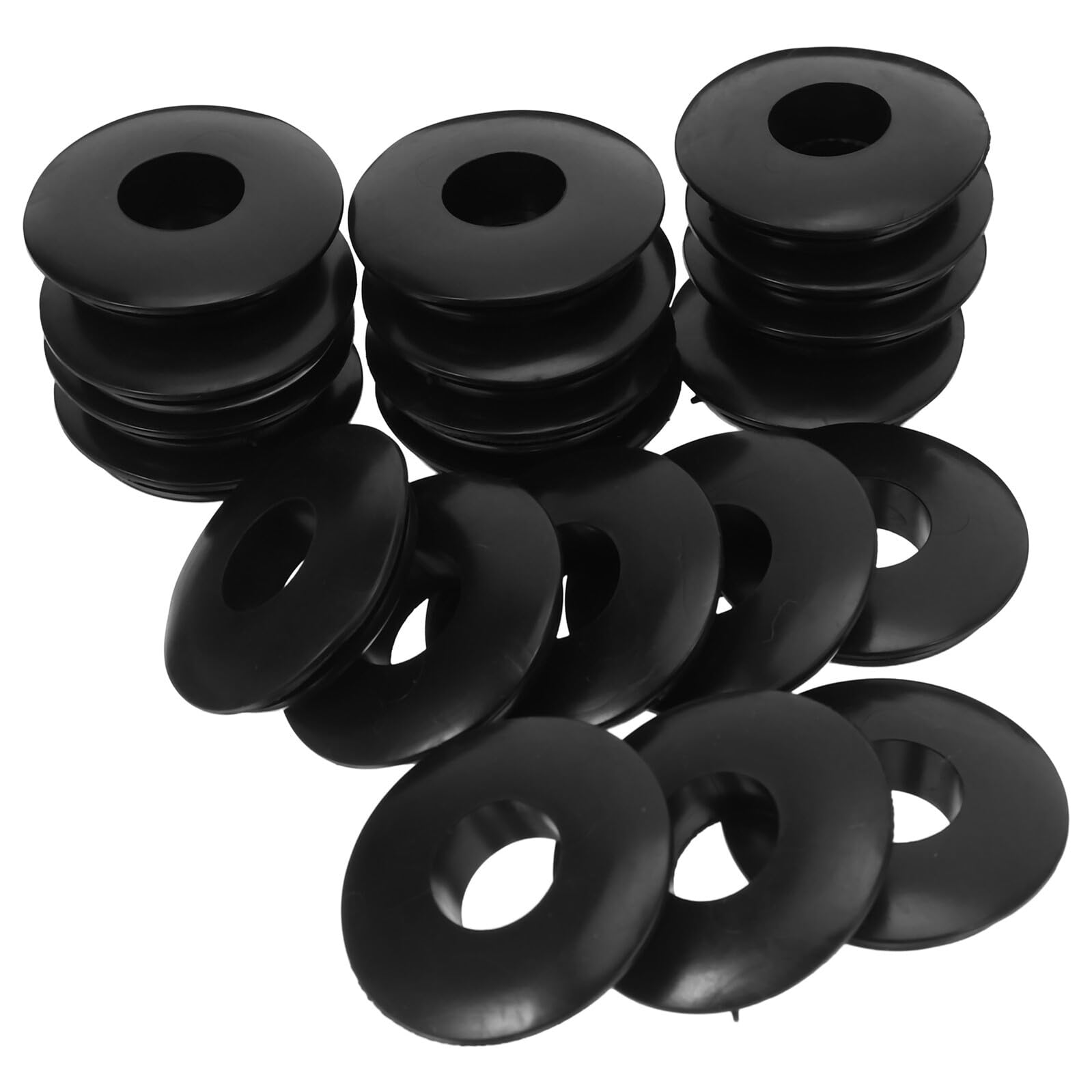 Gatuida Kit de 20 Arandelas de Goma Negras para Juntas de Freno de Aire, Elasticidad y Diseño para Mantenimiento Diario de Sellos en Semirremolques
