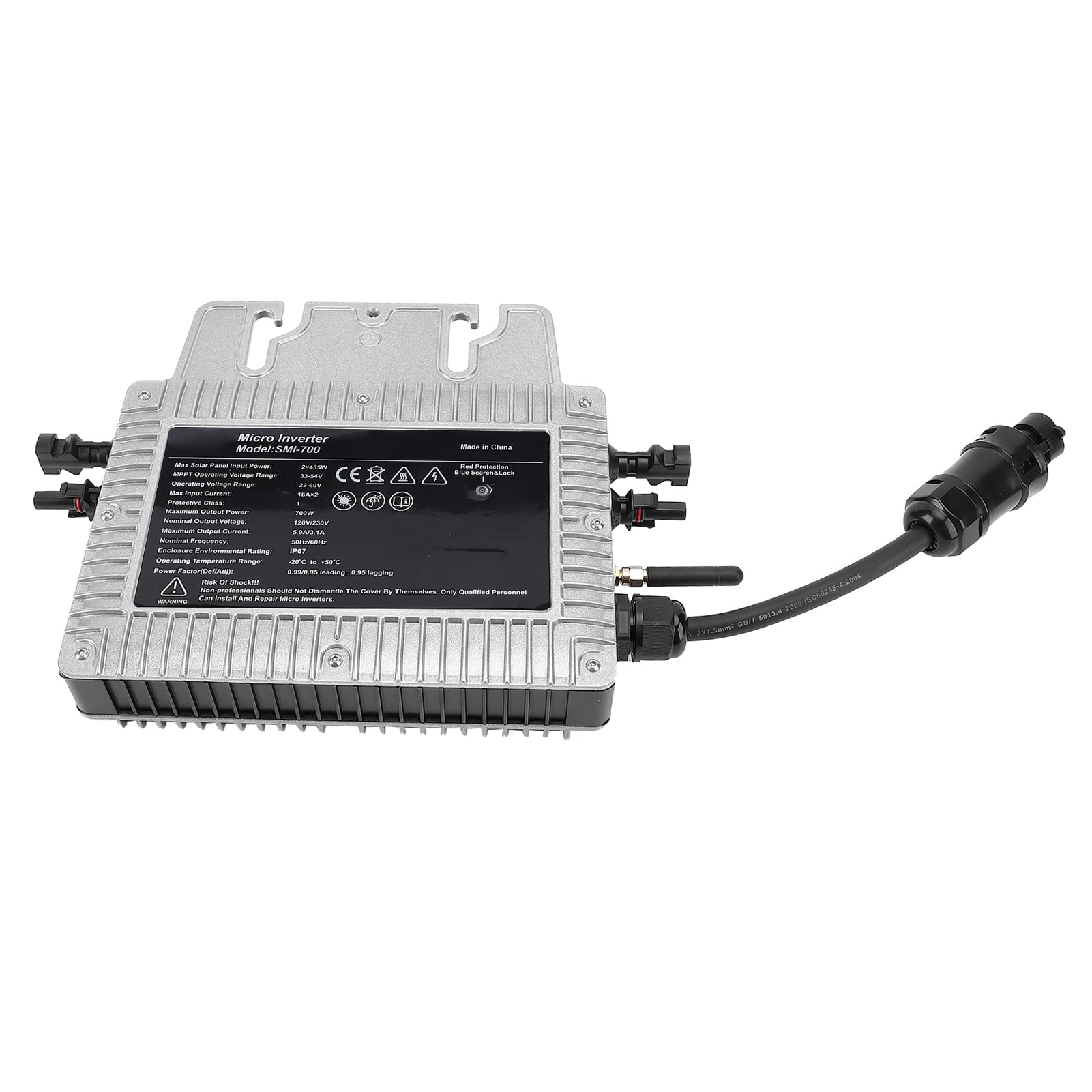 700W WiFi Abilitato Inverter con Tecnologia MPPT - IP67 Solar Grid Connected Inverter per il Fotovoltaico Fotovoltaico del Balcone